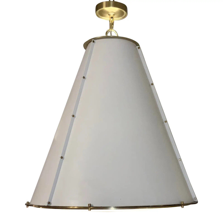 Regina Andrew Modern White and Gold French Maid Chandelier