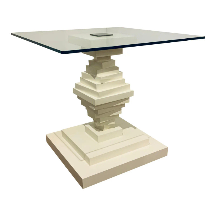 Theodore Alexander Modern Cream Stacked Nadia Center Table