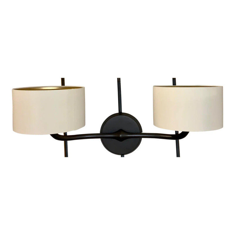 Baker Modern Dark Bronze Finished Wall Sconce