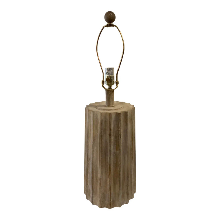 Organic Modern Fluted Cylinder Table Lamp