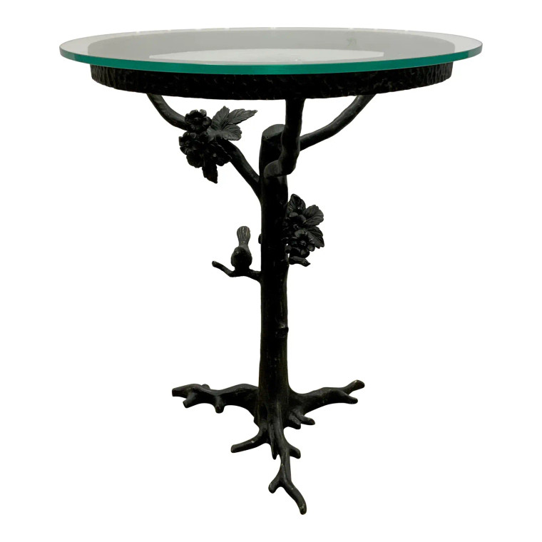 Jonathan Charles Organic Cast Bronze Side Table