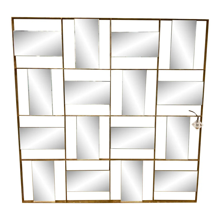 Christopher Guy Modern Gold Finished Monolith-Modular Wall Mirror