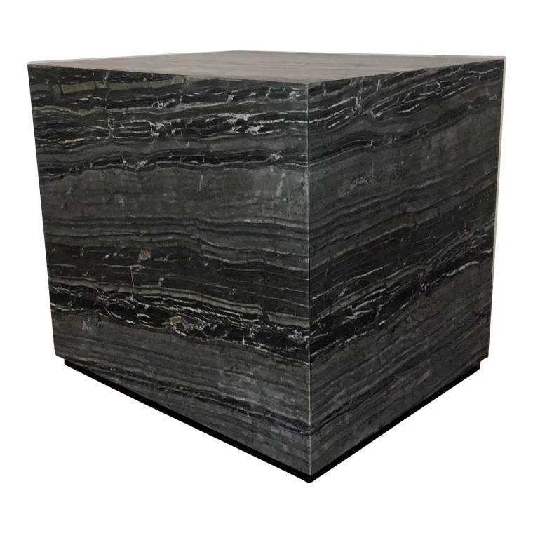 Christopher Guy Modern Black Marble Piedestal Marmo Pedestal.