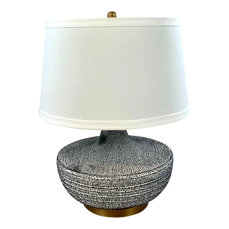 Italian Mid-Century Modern Style Speckle Dot Glaze Table Lamp