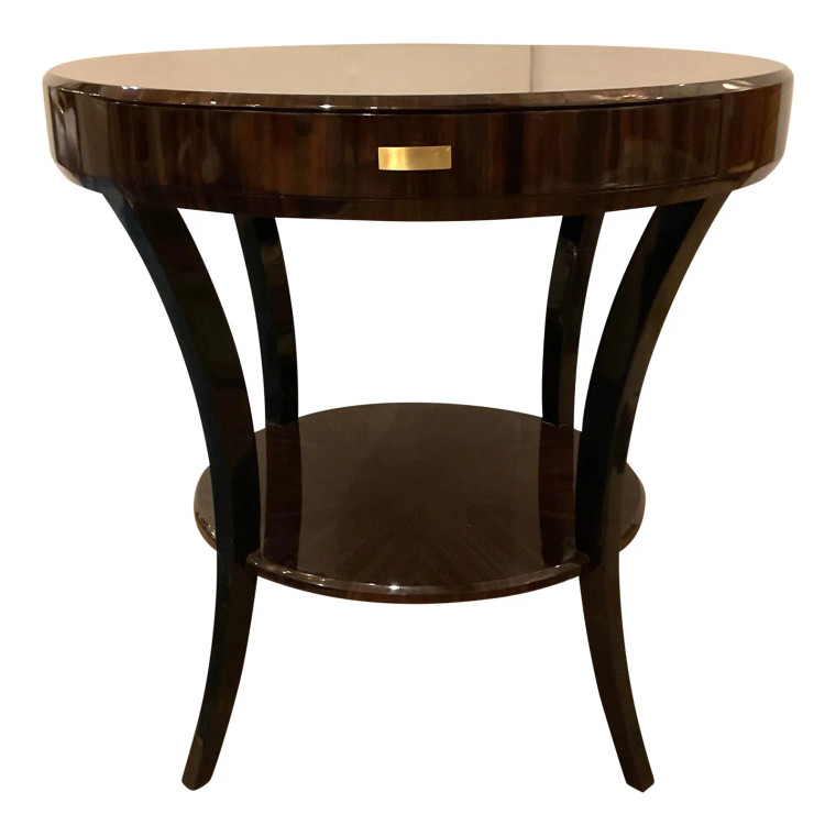 Jonathan Charles Art Deco Style Satin Finished Santos Rosewood End Table