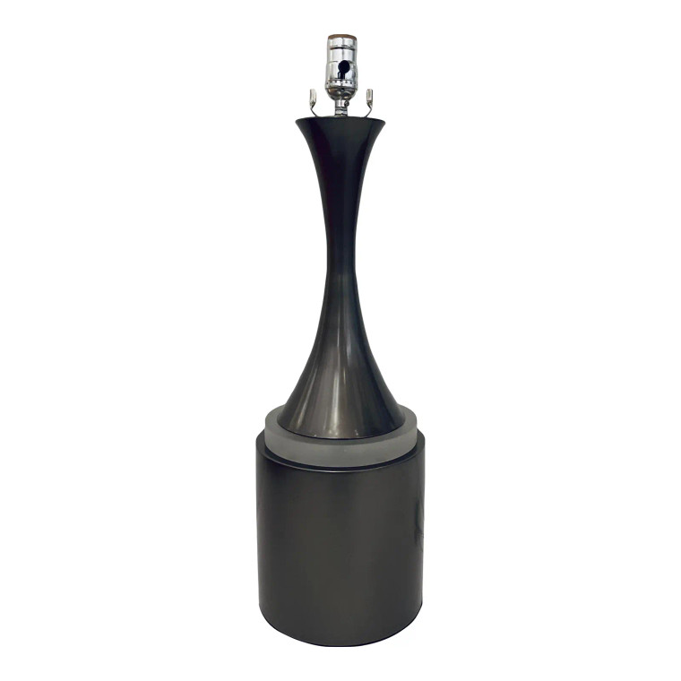 Modern Gunmetal Gray Tall Table Lamp