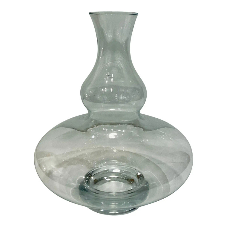 Global Views Modern Large Clear Glass Gourd Vase