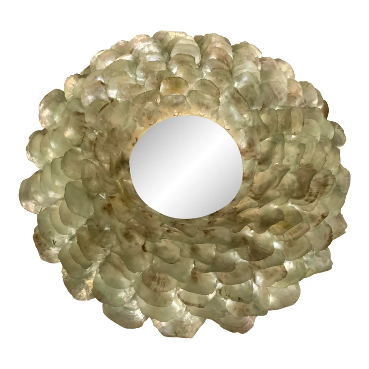 Made Goods Modern Capiz Shell Venus Wall Mirror