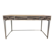 Organic Modern Greige and Gray Wood Writing Desk