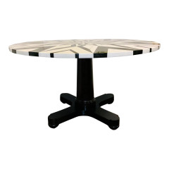 Beautiful view of White Geometric Dining Table