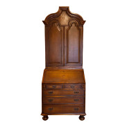 Theodore Alexander Transitional Tooled Leather Secretary Desk