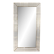 Theodore Alexander Modern Polished Steel Floor Mirror