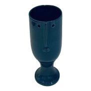 Global View Modern Blue Glaze Long Nose Ceramic Vase