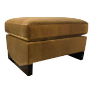 Caracole Modern Camel Velvet Ottoman