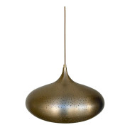 Large Champagne Gold Pierced Pendant Light