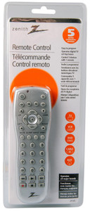 Zenith Universal Remote Control, 5 Device  ZP-505