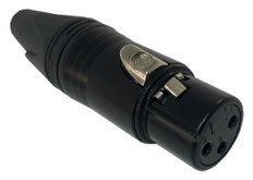 XLR 3-pin Gold Jack  JA145NEU-BK