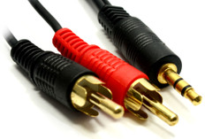 6ft Extension, 3.5mm to RCA Gold  AVC-102G