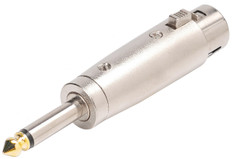 XLR Jack to 1/4" Mono Plug Gold Adapter  AD-130XT
