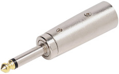 XLR Plug to 1/4" Mono Plug Gold Adapter  AD-131XT