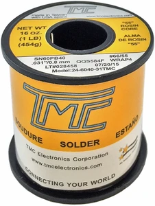 1 lb. Solder Wire, 60/40, 0.8mm/0.031"  24-6040-31TMC