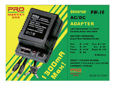 Universal AC/DC Adapter, 1000mA  PW-10