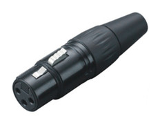 XLR 3-pin Gold Jack  JA-135XTBK