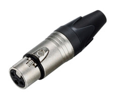 XLR 3-pin Gold Jack  TMC-NC3FXX