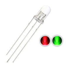 5mm Red+Green Clear LED  LED5CRG