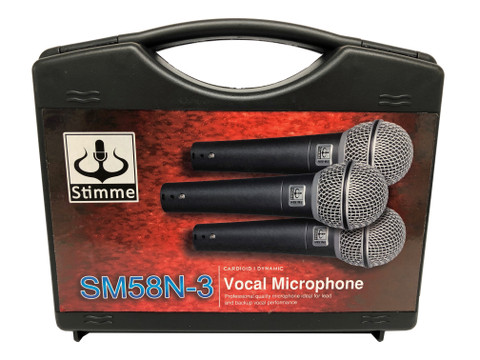 Set of 3 Dynamic Vocal Cardioid Microphones  SM-58N3