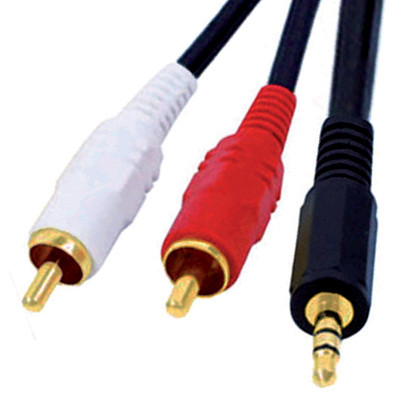 6ft Extension, 3.5mm to RCA  Gold  AVC-103G