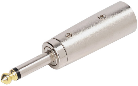 XLR Plug to 1/4" Mono Plug Gold Adapter  AD-131XT