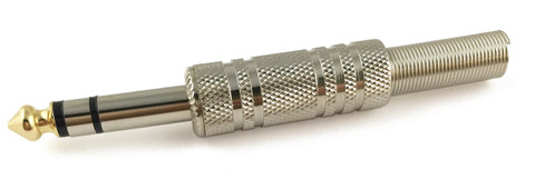 1/4" Stereo Gold Plug  PL-702