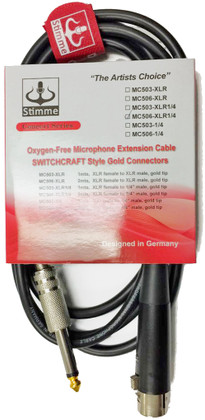 6ft Microphone Cable XLR to 1/4"  MC-506-XLR-1/4