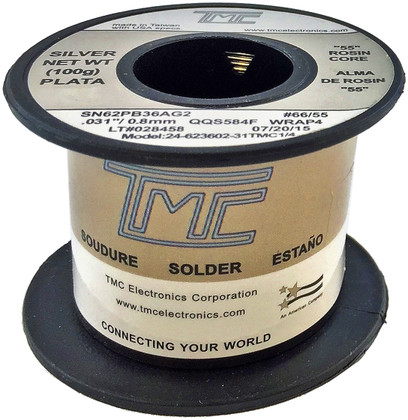 100g. (Silver) Solder Wire, 0.8mm/0.031"  24-623602-31TMC1/4