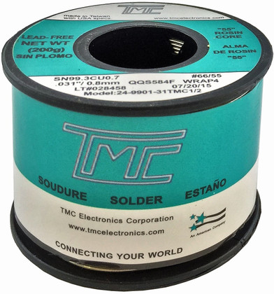 200g. (Lead-Free) Solder Wire, 0.8mm/0.031"  24-9901-31TMC1/2