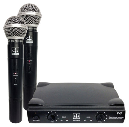 Dual Wireless VHF+Plus Microphone System  MC-2020W