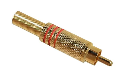 RCA Gold Plug with Strain Relief  PL-100RG