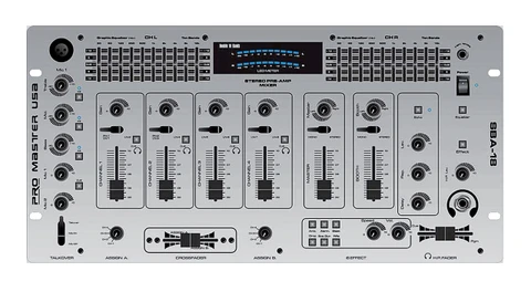 4-Channel DJ Mixer + Equalizer & Effects  SBA-18