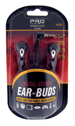 Earphones, 3.5mm, Black  HO-220