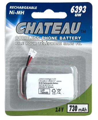 Universal 2AAA Ni-Mh battery for Cordless Phones  6393-UN
