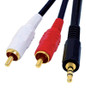 6ft Extension, 3.5mm to RCA  Gold  AVC-103G