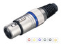 XLR 3-pin Gold Jack  JA-130XTBL