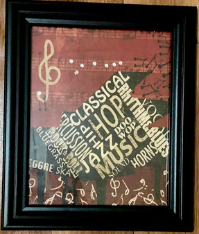 Musical Genre Photo Glass Frame Decor