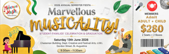 Ticket - MEMBER (Adult + Child) "Marvellous Musicality" 2026 Semester Fiesta - Alabanza Music