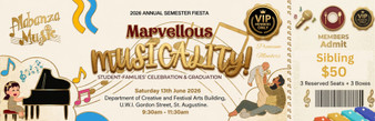 Ticket - VIP Premium Member (Sibling Student) "Marvellous Musicality" 2026 Semester Fiesta - Alabanza Music