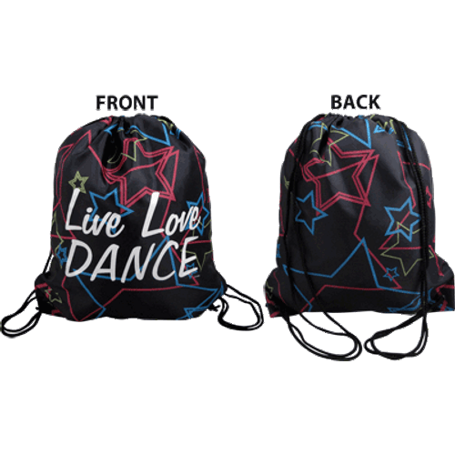 Drawcord Star Bag Live Love Dance