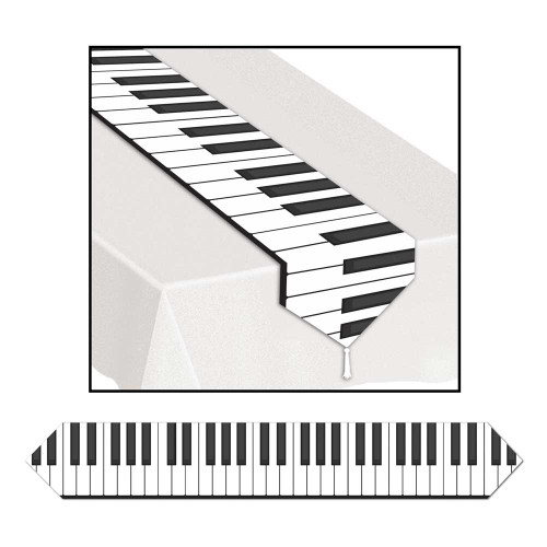 Table Runner Printed Piano