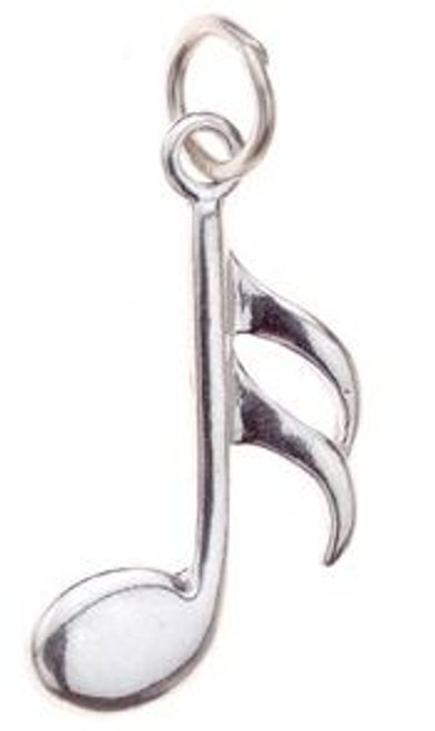 Charm/Pendant Sterling Silver 16th Note