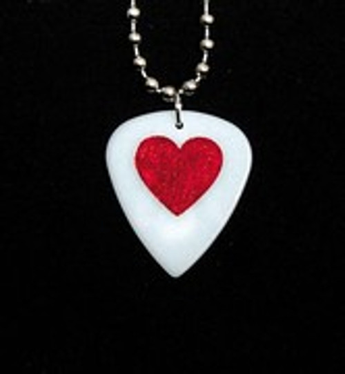 Necklace -Guitar Pick Lovely Hearts